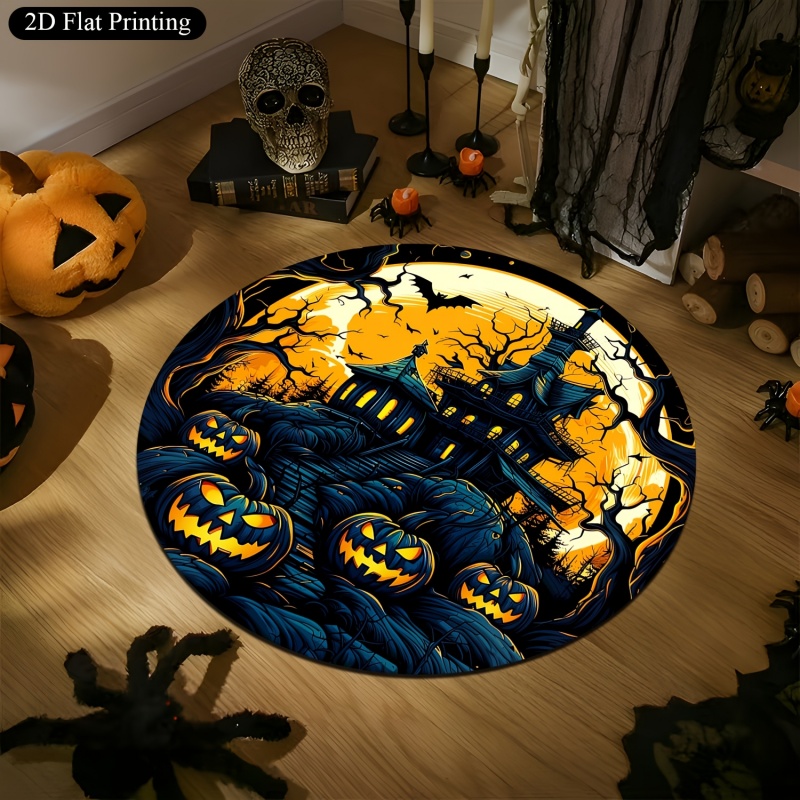 Tapis rond d'Halloween avec mo - Commercial Printing House avis et prix